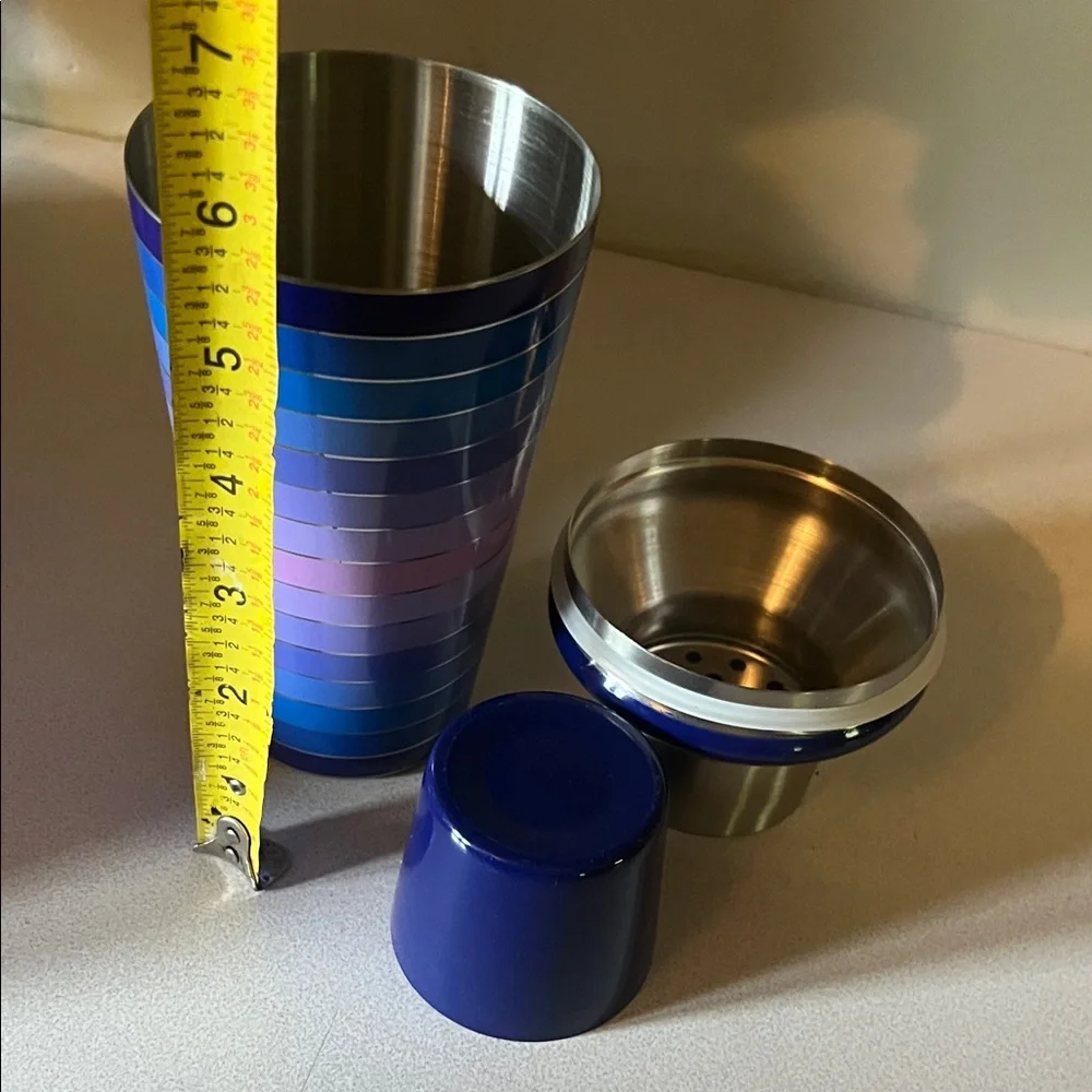 Jonathan Adler Blue and Purple Cocktail Shaker